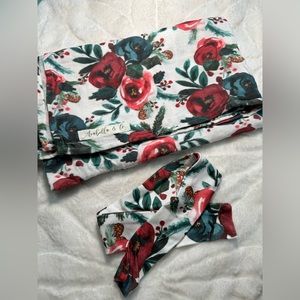 Arabella and Co Floral Swaddle